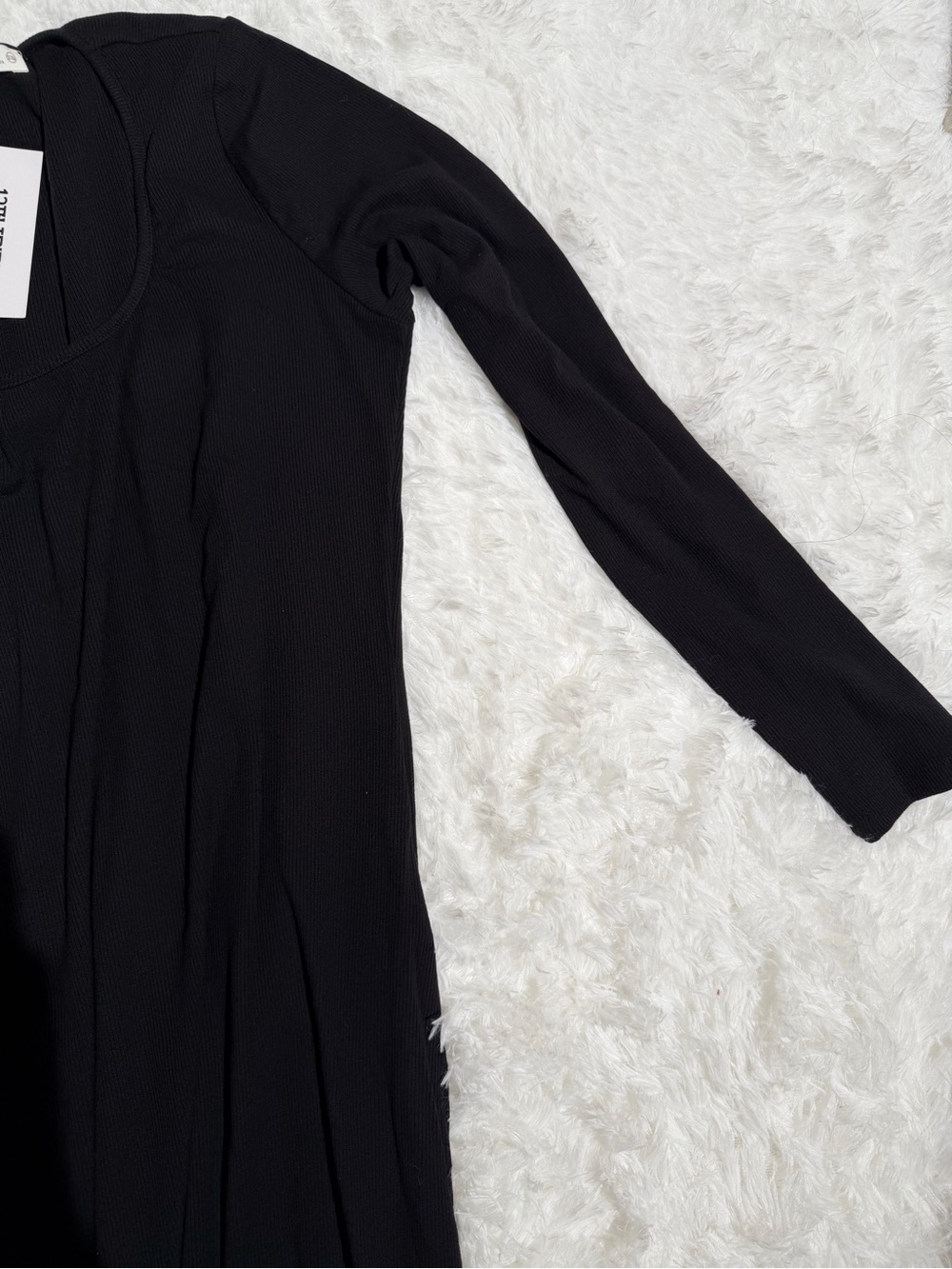 NWT 12th Tribe XXL Gemma Black Long Sleeve Ribbed Maxi Dress Bodycon sweater dre - Picture 6 of 7